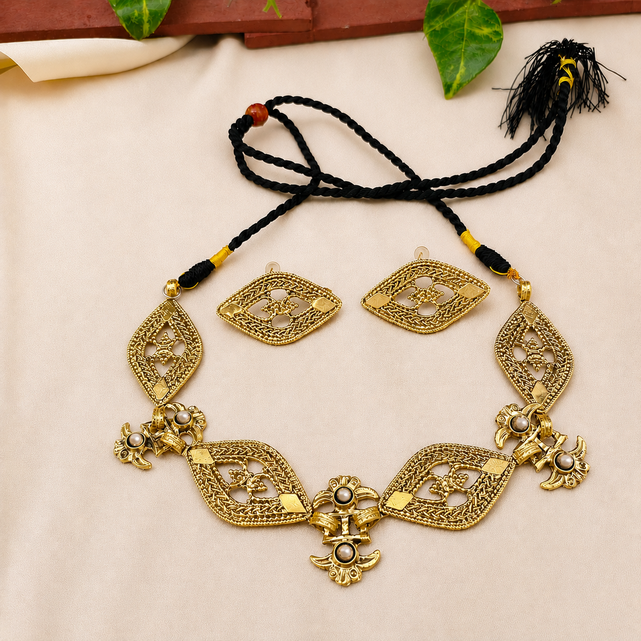 Zarqand Diamond Set – Premium Antique Finish